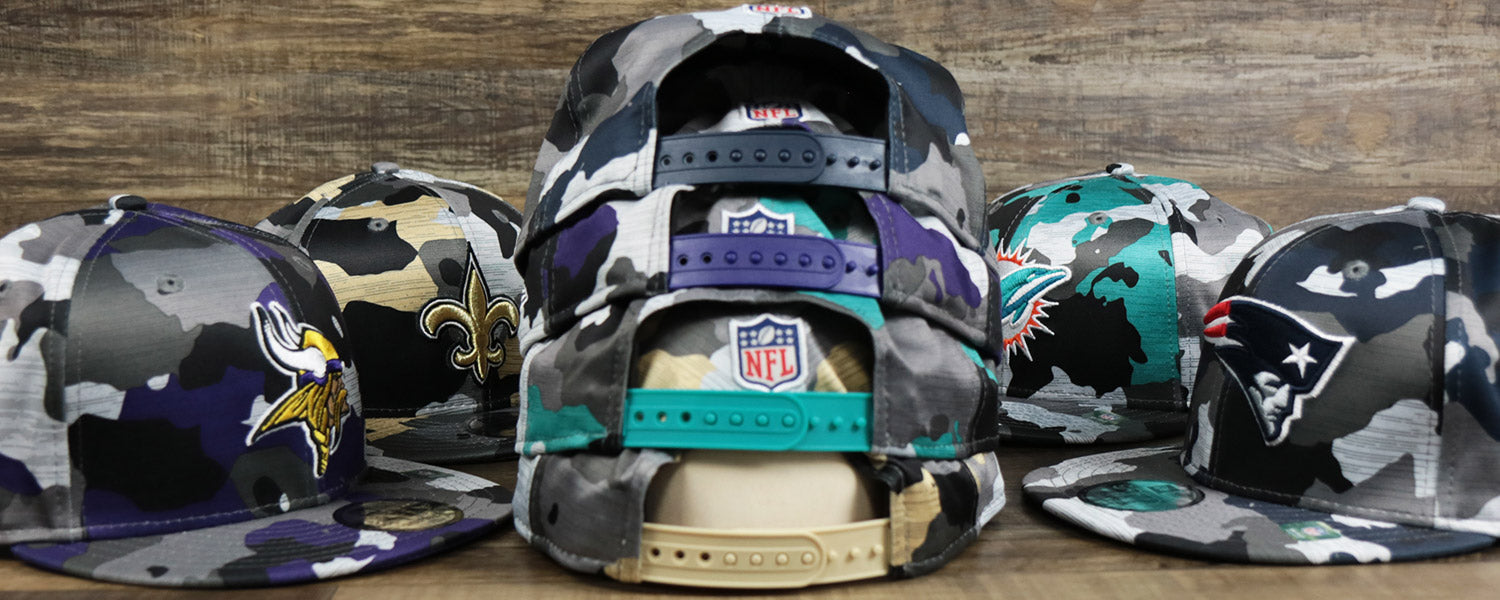 2022 NFL Summer Training Player Worn Hats | Off Season NFL Training Camp 2022 Hats | 2022 Summer Training Camp NFL On Field Caps