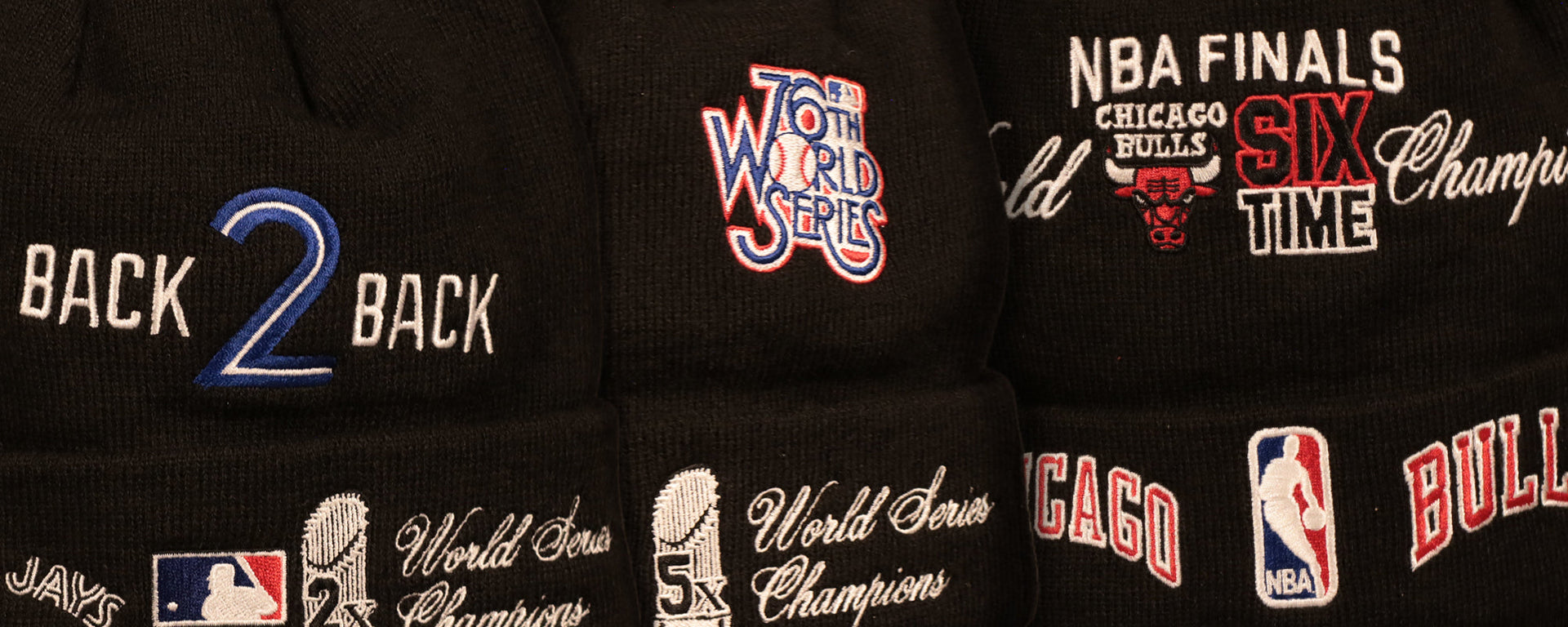 All Over Side Patch Champion Knit Cuff Beanies