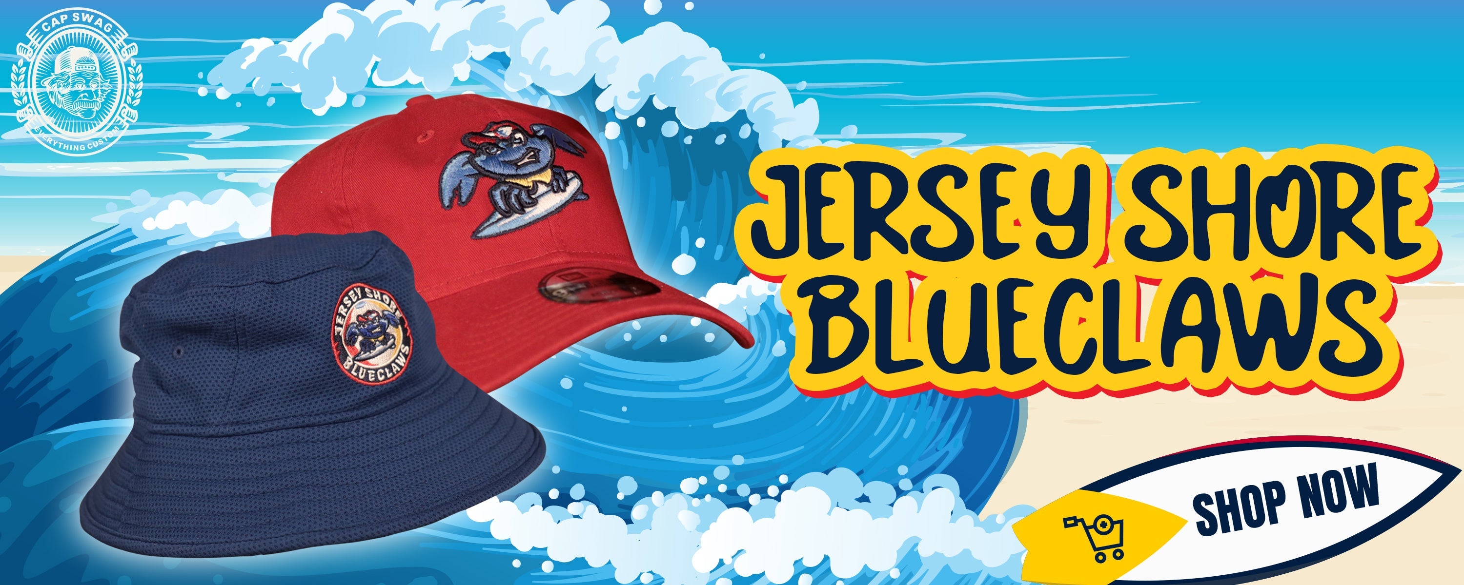 Jersey Shore Blueclaws Bucket Hat, Lakewood Blue Claws Bucket Hat