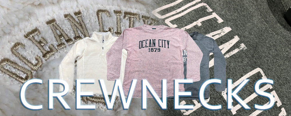 Ocean City New Jersey Souvenir Vacation Crewneck Sweaters