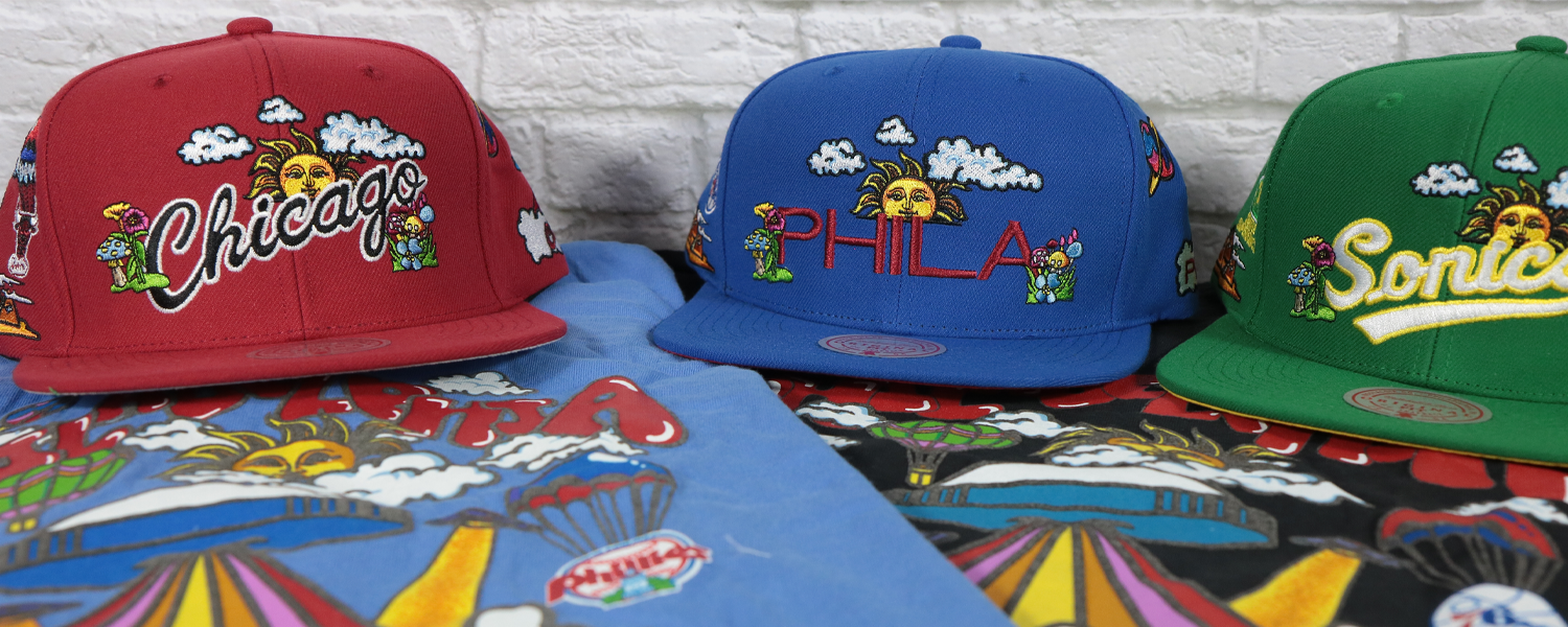 Mitchell and Ness Psychedelic Hats