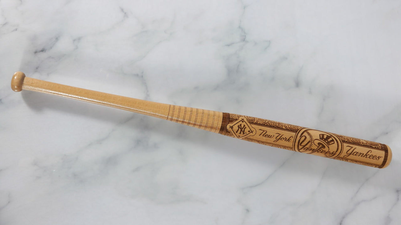 New York Yankees Laser Engraved Hardwood Mini Bat