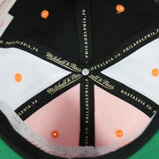 mitchell and ness taping on the Philadelphia Flyers NHL Billboard 2 Green bottom Tri-Tone | Orange/White/Black Snapback Hat