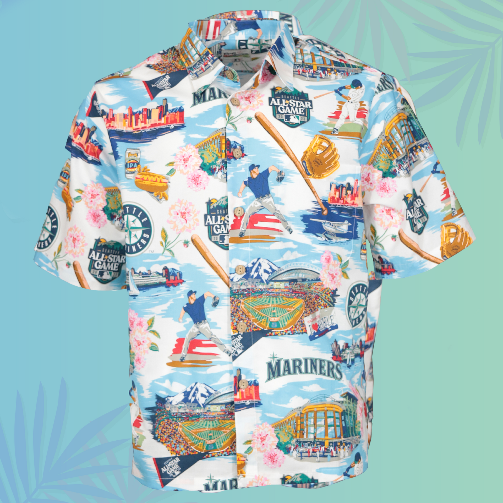 Seattle Mariners All Star Game 2023 | Scenic Print Hawaiian Polo Shirt