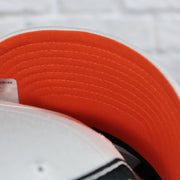 orange under visor on the Philadelphia Flyers NHL All in Pro Orange Bottom | White Snapback Hat