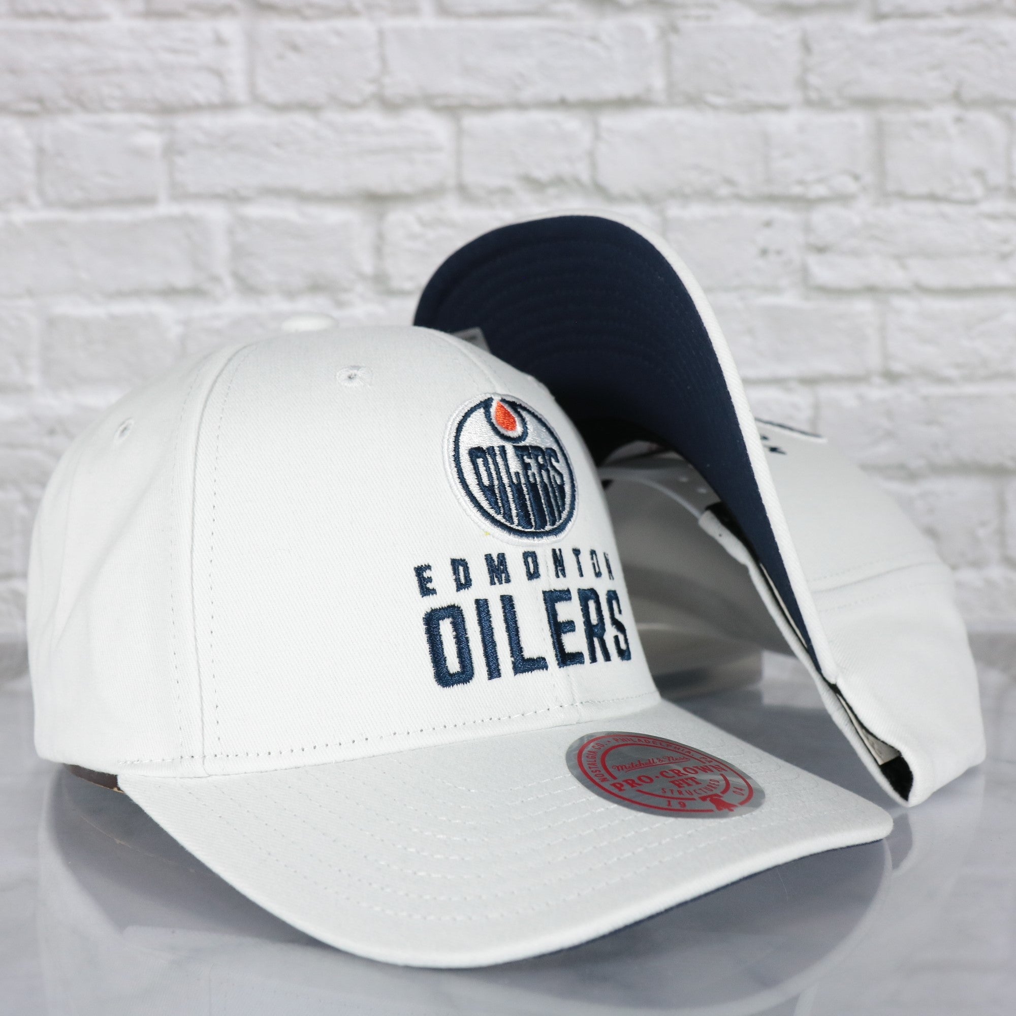 Edmonton Oilers Mitchell & Ness Pride White Snapback Hat