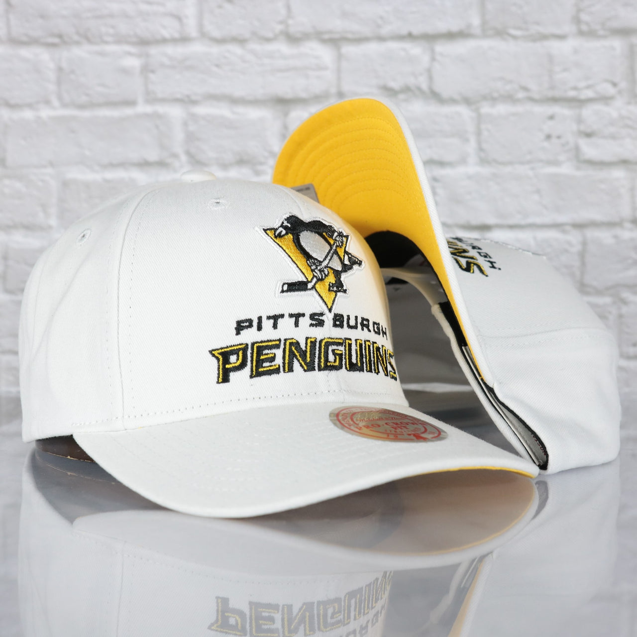 Pittsburgh Penguins NHL All in Pro Yellow Bottom | White Snapback Hat