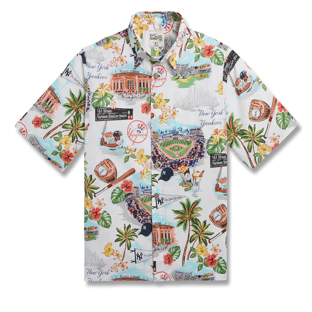 The New York Yankees Authentic Hawaiian Print Polo Shirt