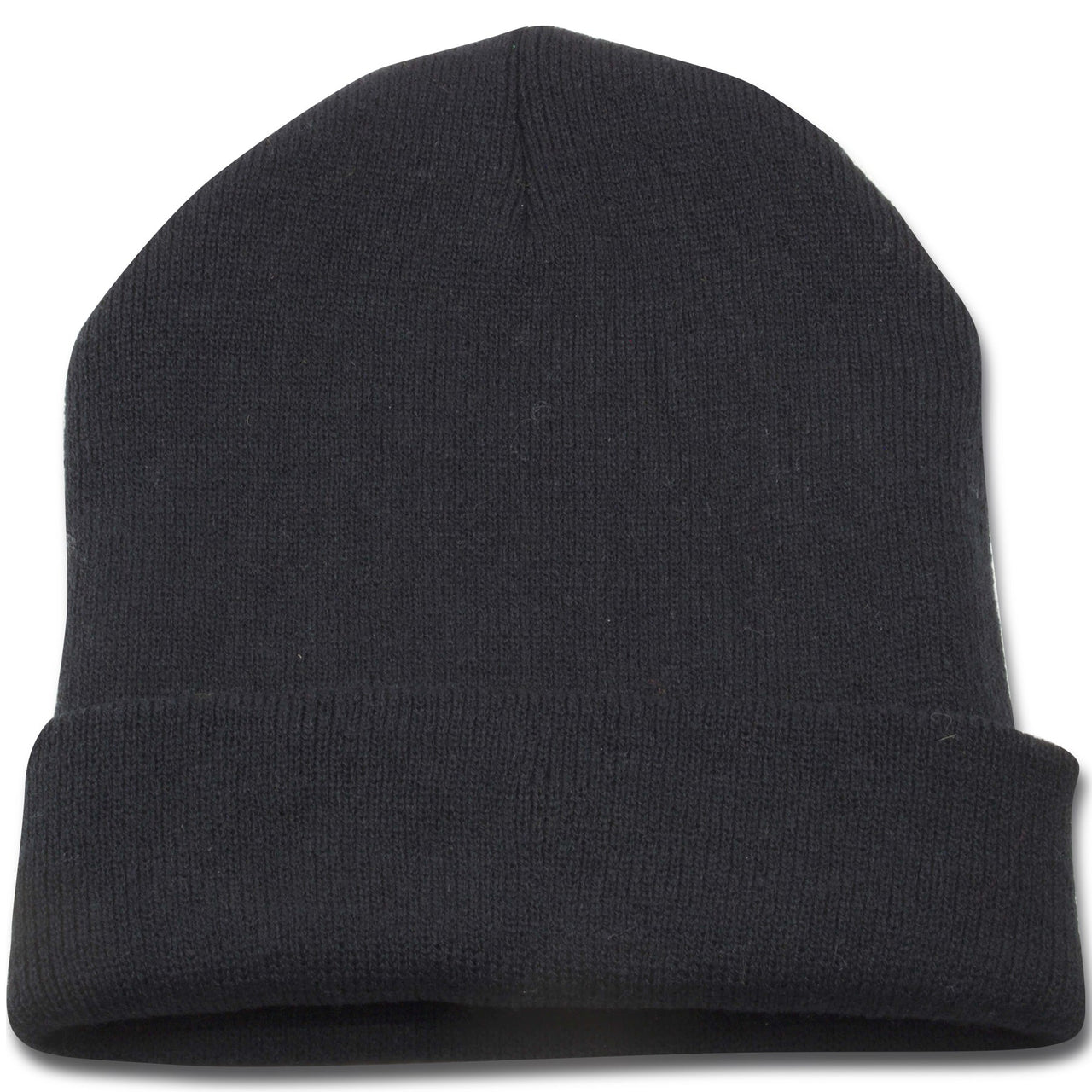 Heavyweight Cuffed Black Winter Knit Beanie