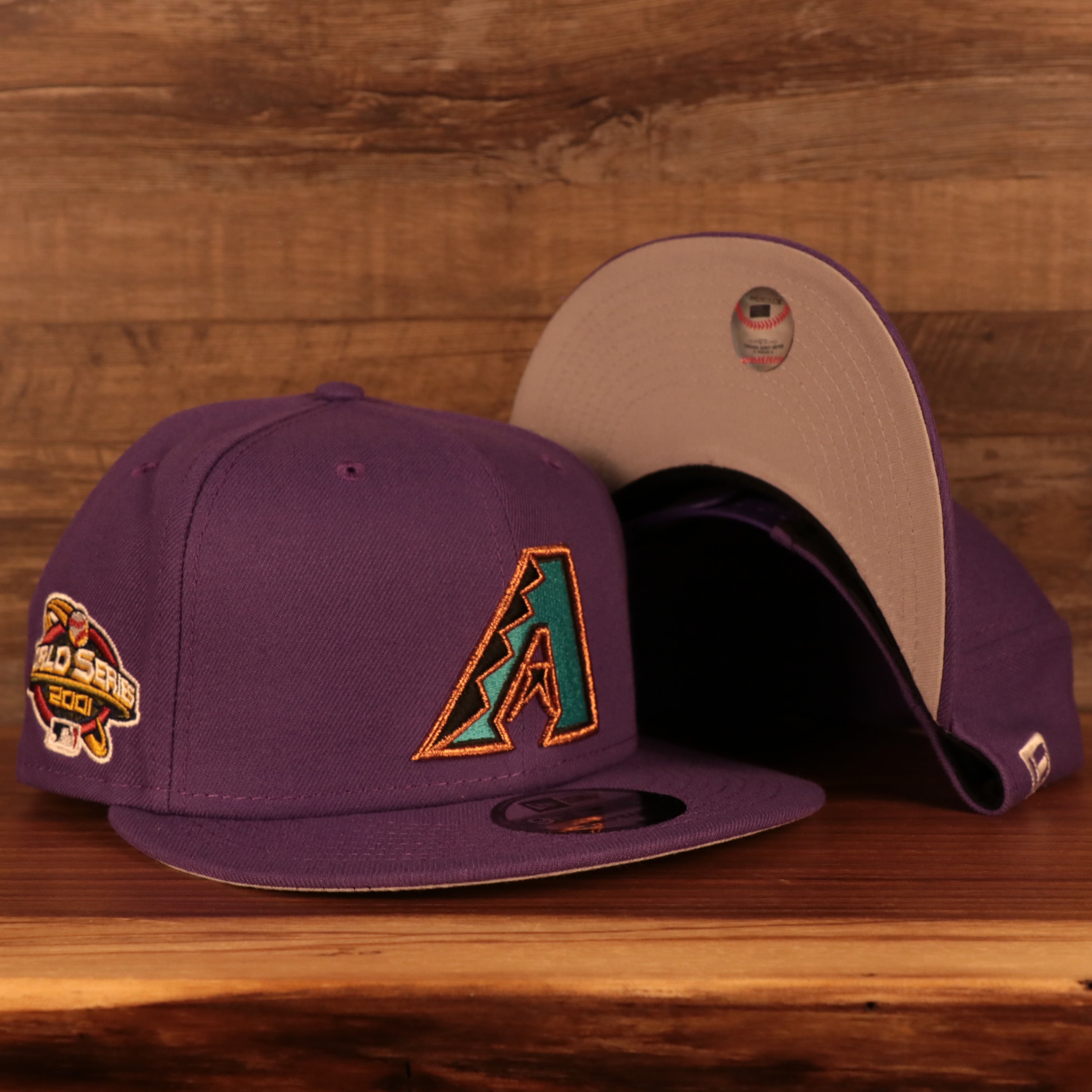 Arizona Diamondbacks COOPERSTOWN SIDE-BLOOM Purple Fitted Hat