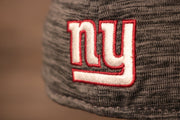 the giants logo is on the back Giants 2020 Training Camp Flexfit | New York Giants 2020 On-Field Grey Training Camp Stretch Fit