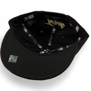 wearers underbrim of Raptors Black snapback | Toronto Raptors 2019 Nba city series metallic leaf black 950 snapback