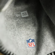 The Lining on the Philadelphia Eagles On Field Cuffed Winter Pom Pom Beanie | Black And White Winter Beanie