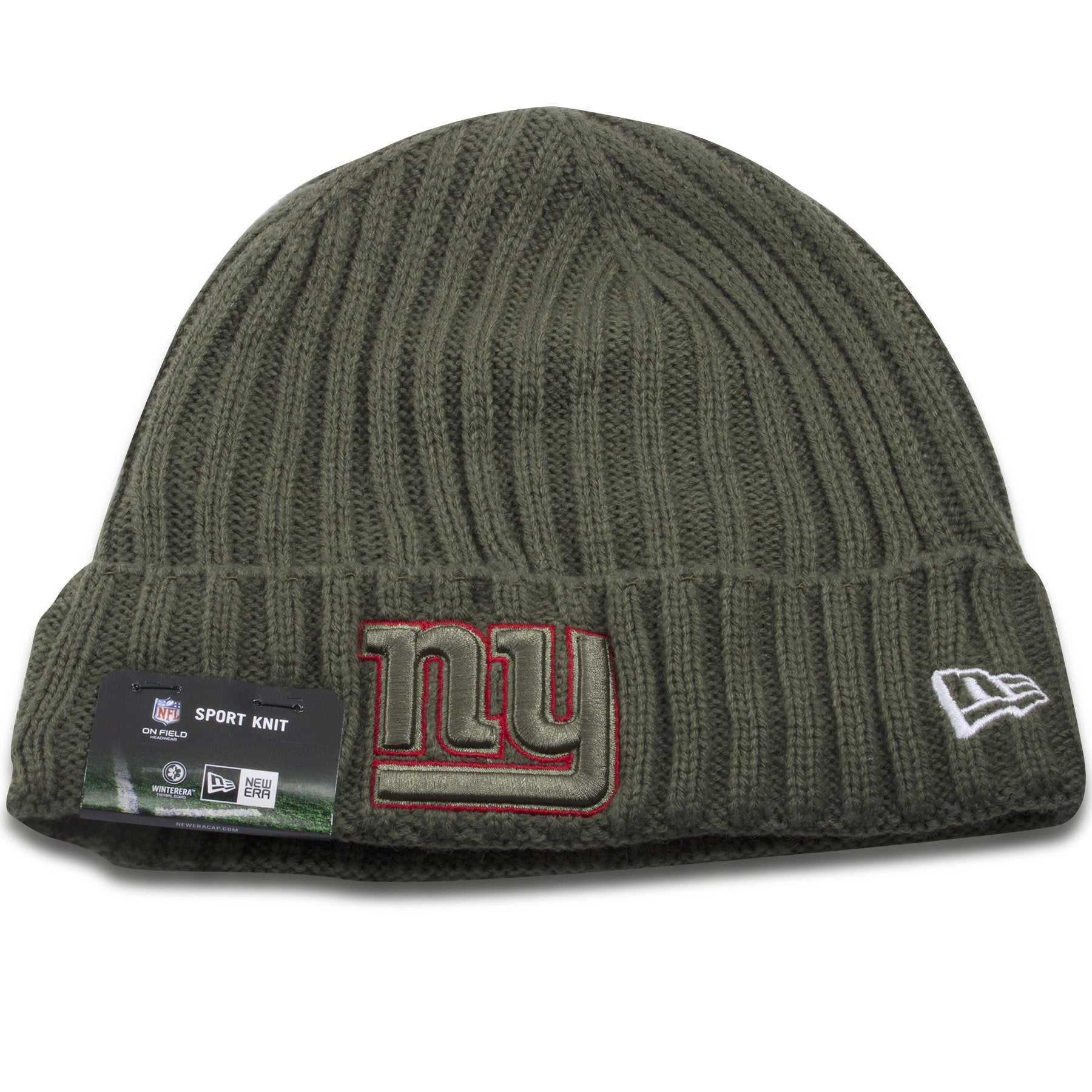 New York Giants New Era NFL Knit Hat Winter Beanie Red White Blue