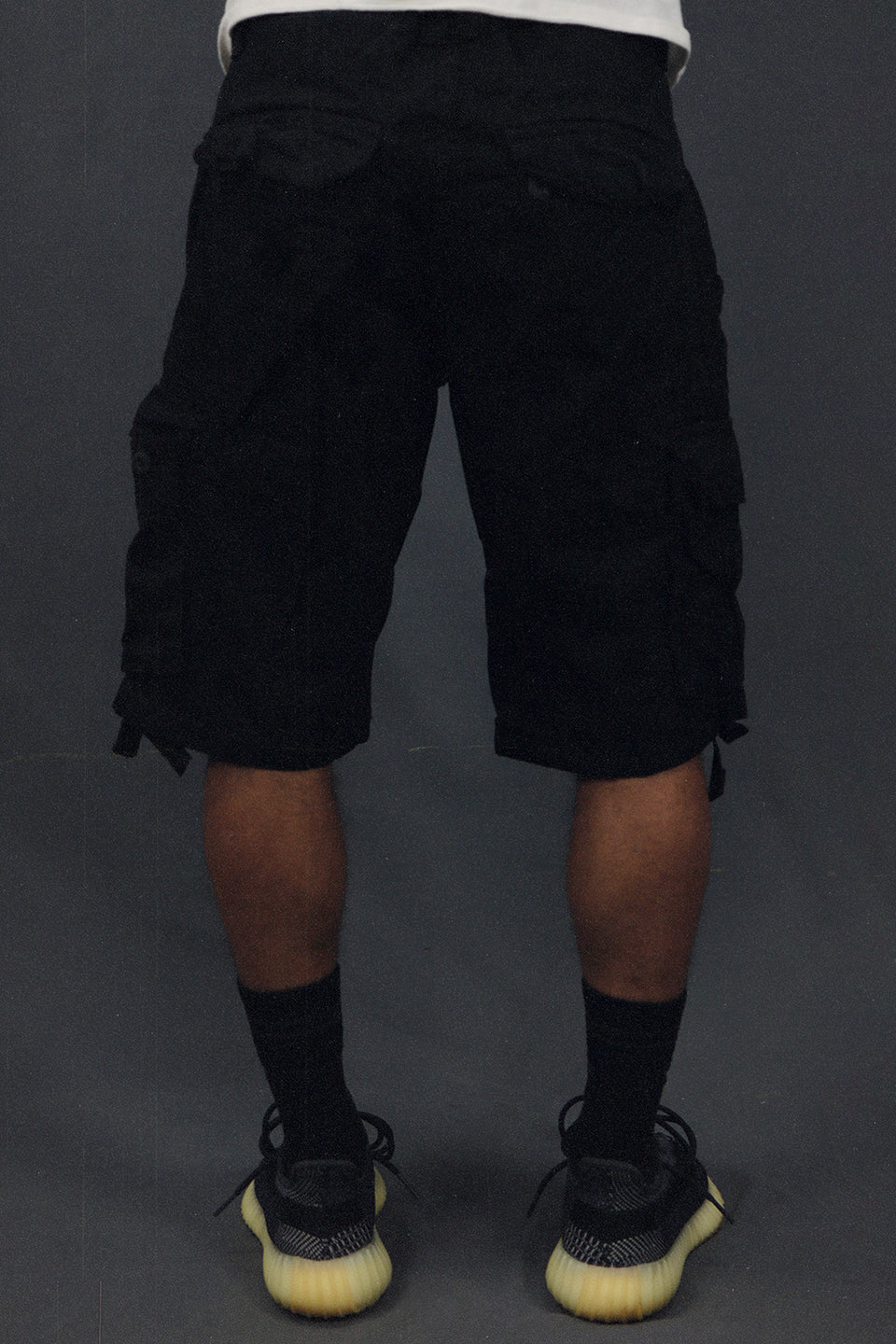 Men's Black Combat Shorts Six Pocket Cargo Shorts To Match Sneakers | Black