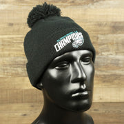 The Philadelphia Eagles Super Bowl LII Champions Winter Beanie | Black Winter Beanie on a mannequin