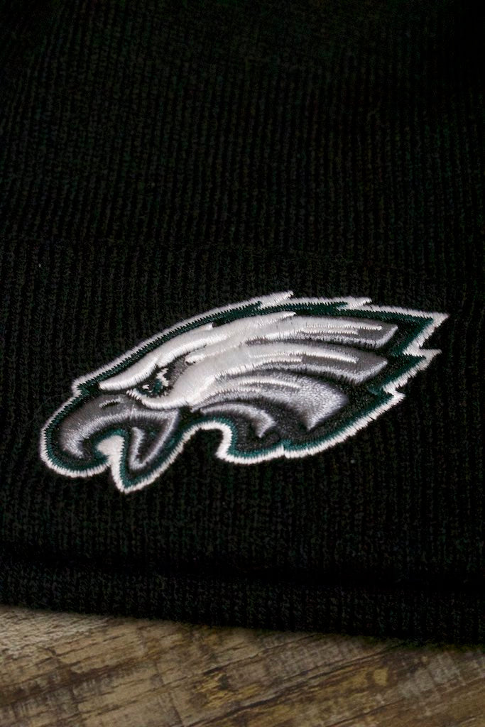 Black Eagles beanie | Philadelphia Eagles basic black skully | Basic Philadelphia Eagles winter knit beanie