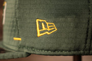 Packers 2020 Training Camp Snapback Hat | Green Bay Packers 2020 On-Field Green Training Camp Snap Cap the new era logo is in yellow