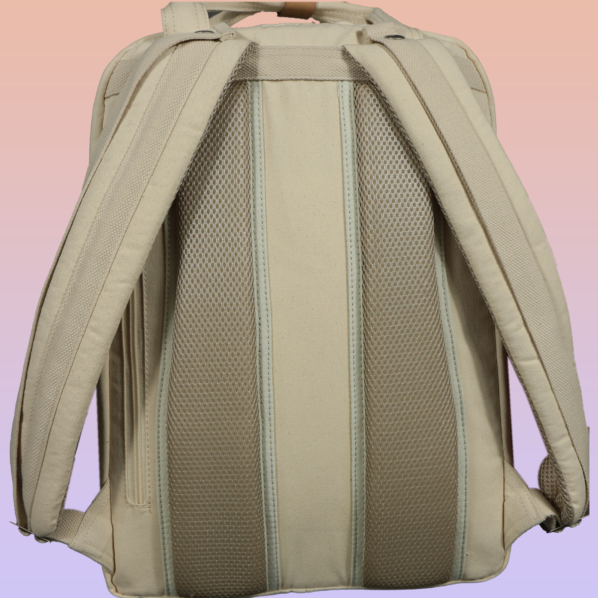 Macaroon Organic Cotton | Doughnut Official Large Backpack Beige