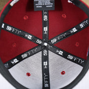 The inside of the Cooperstown Philadelphia Phillies Baseball Heart Gray Bottom World Series 59Fifty Fitted Cap | Maroon 59Fifty Cap