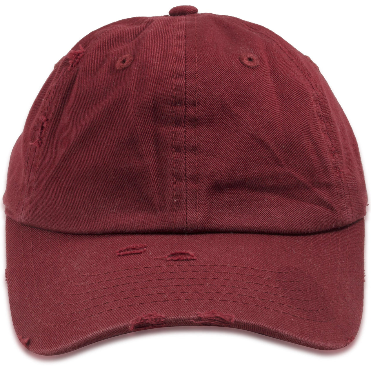 Blank Maroon Kid's Sized Distressed Dad Hat