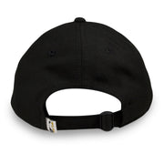 the back of the Toronto Raptors 2019 NBA City Series Black Dad Hat | Metallic Gold Leaf Logo Raptors Baseball Cap has an NBA tag on the soft adjustable strap