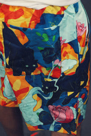 back pocket on the Men’s Sunshine Surf Trunks Board Shorts To Match Sneakers | Orange and Teal