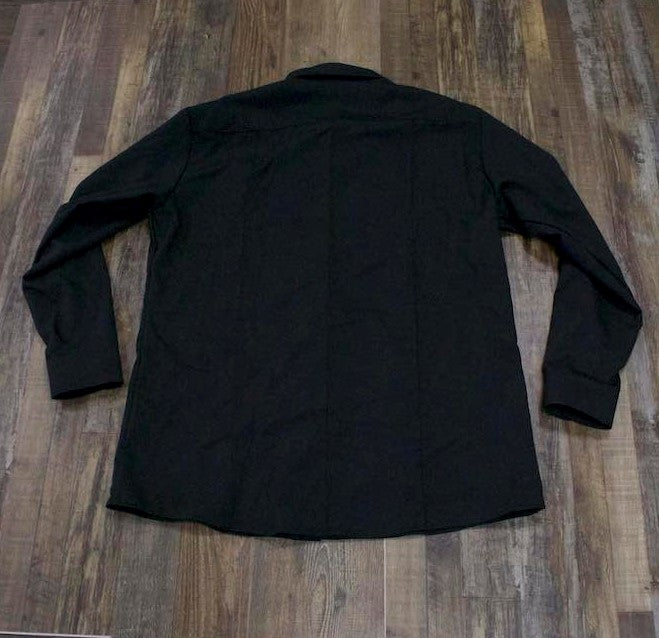 the Navy LAPD Long Sleeve Polo Shirt | Dark Blue Wool Base Shirt for Law Enforcement Uniforms is dark blue and can get custom embroidery on the back