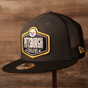 The Pittsburgh Steelers 2021 NFL draft mesh snapback 9fifty cap.