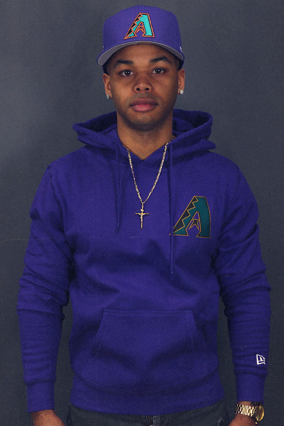 Arizona Diamondbacks "City Cluster" 59Fifty Fitted Matching Purple Pullover Hoodie