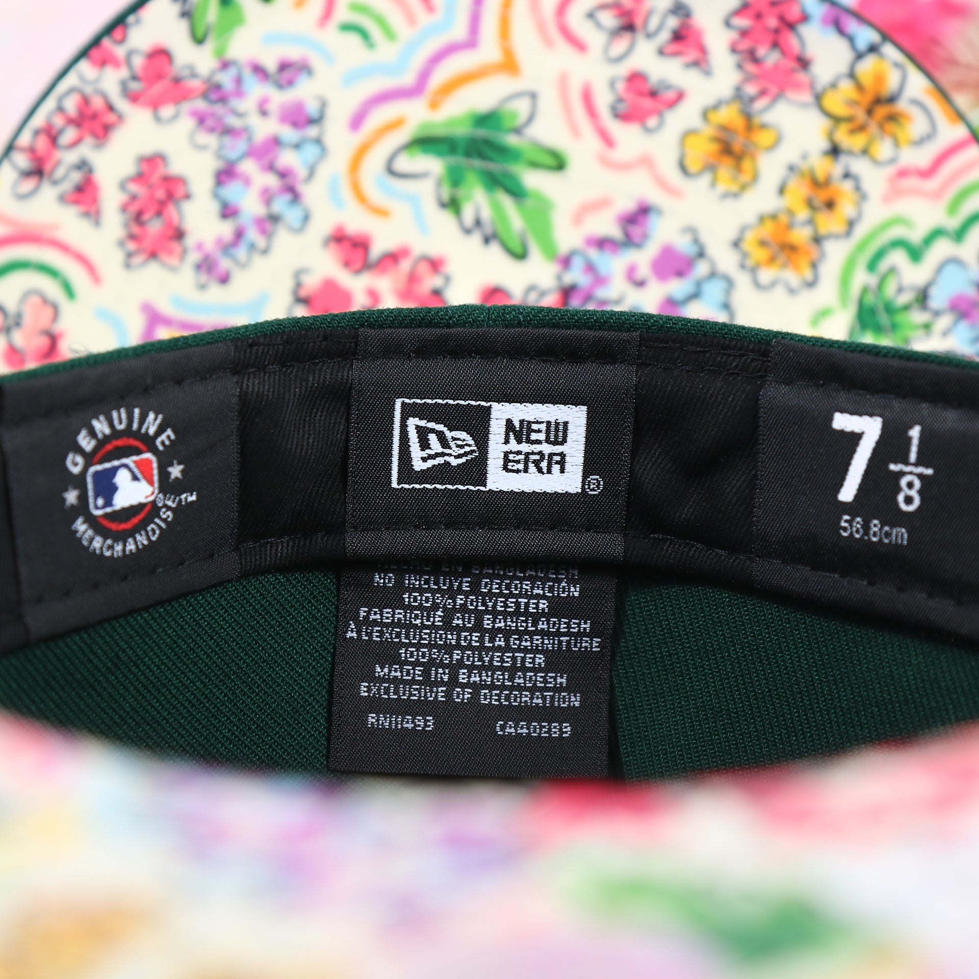 Oakland Athletics Floral Print Undervisor Spring Embroidery 59Fifty Fitted Cap | Green 59Fifty Cap