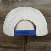 The backside of the Corduroy Philadelphia Athletics Cooperstown Snapback | 47 Brand White