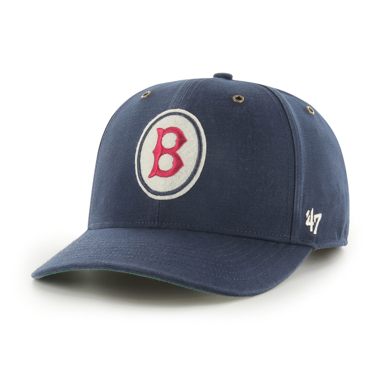 The Cooperstown Boston Red Sox Felt Red Sox Logo Snapback Hat | Navy Snapback Cap