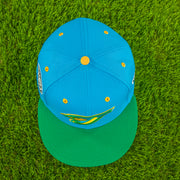 top view of the Toronto Blue Jays Cooperstown "Ice Cream Pack" 30th Season Side Patch 59Fifty Fitted Cap | Cap Swag Exclusive