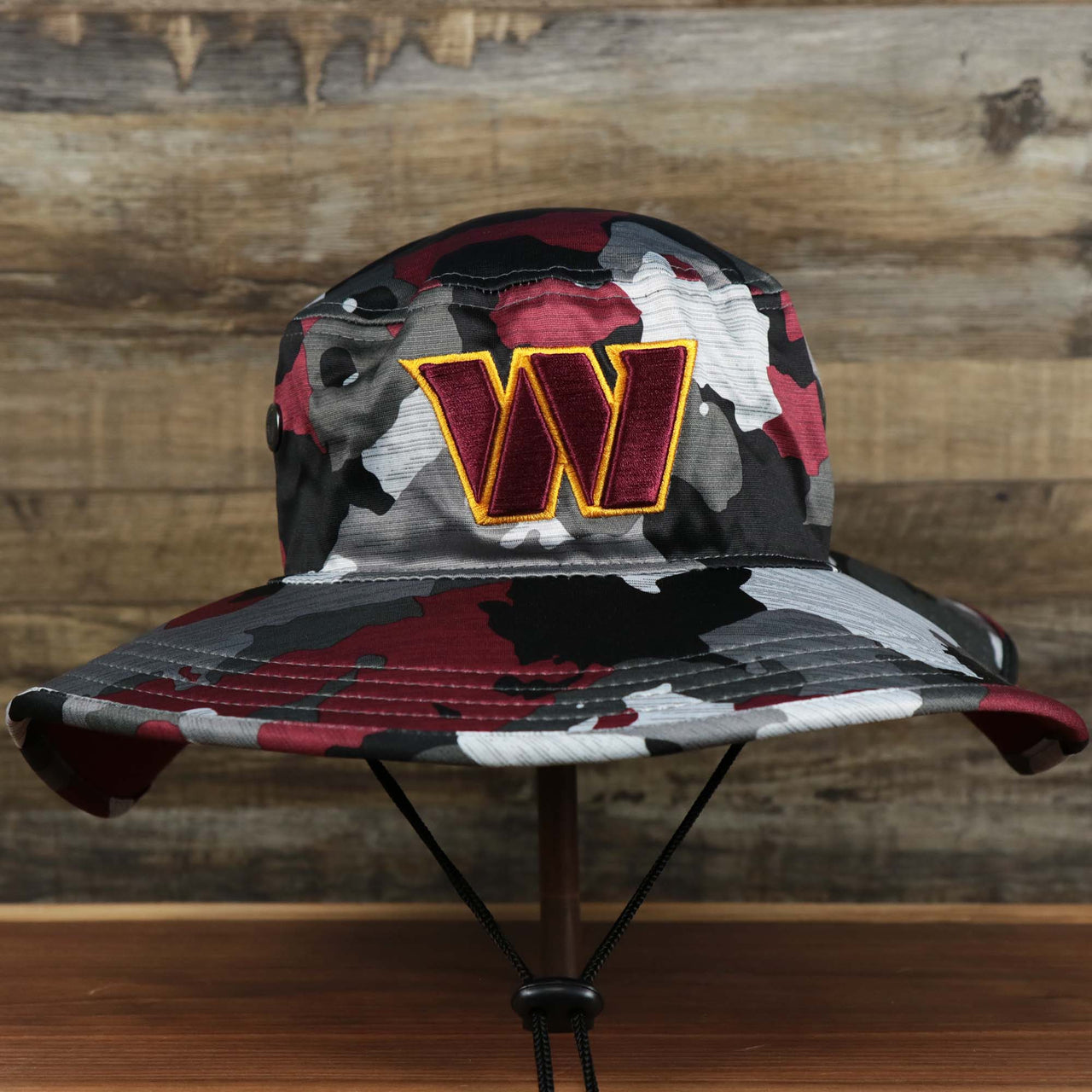 The Washington Commanders NFL Summer Training Camp 2022 Camo Bucket Hat | Burgundy Bucket Hat