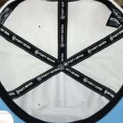 The inside of the Cooperstown Philadelphia Phillies Corduroy Snapback Hat | White Corduroy Snap Cap