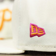 The New Era Logo on the Cooperstown Philadelphia Phillies Coffee Shop 1952 All Star Game Liberty Bell Side Patch 59Fifty Fitted Cap | New Era Off White 59Fifty