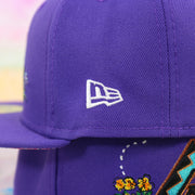 Cooperstown Arizona Diamondbacks Floral Print Undervisor Spring Embroidery 59Fifty Fitted Cap | Purple 59Fifty Cap