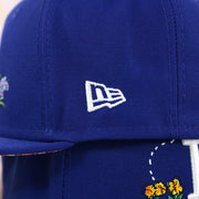 Los Angeles Dodgers Floral Print Undervisor Spring Embroidery 59Fifty Fitted Cap | Royal Blue 59Fifty Cap