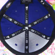 Los Angeles Dodgers Floral Print Undervisor Spring Embroidery 59Fifty Fitted Cap | Royal Blue 59Fifty Cap