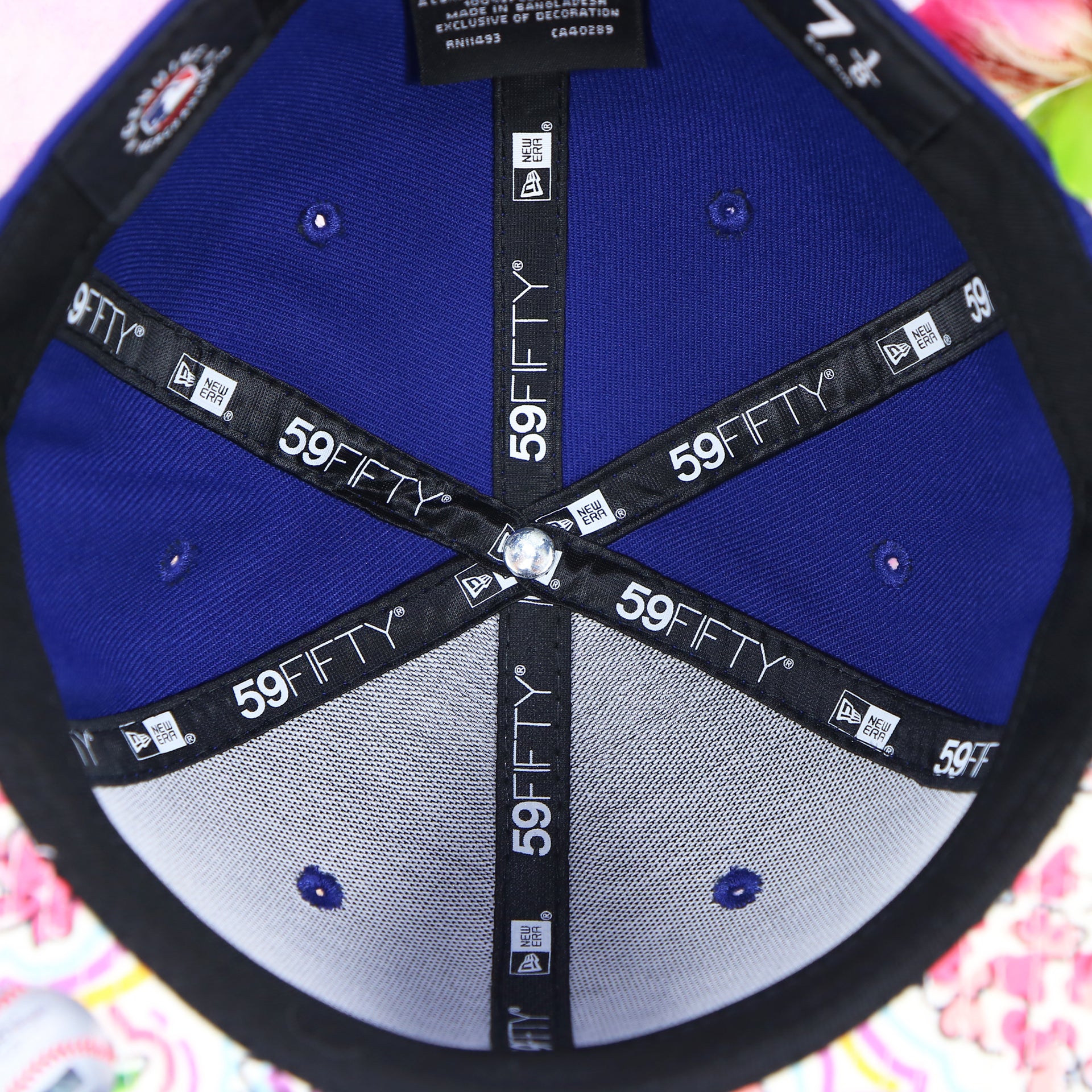 Los Angeles Dodgers Floral Print Undervisor Spring Embroidery 59Fifty Fitted Cap | Royal Blue 59Fifty Cap