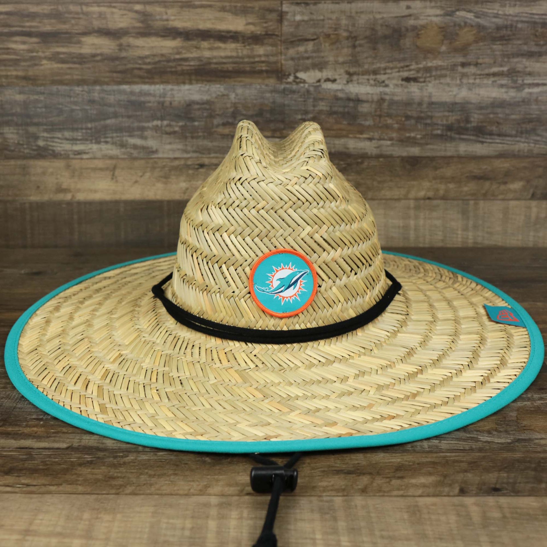 The Miami Dolphins On Field 2022 Summer Training Straw Hat | New Era OSFM