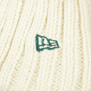 The New Era Logo on the Women’s Philadelphia Eagles 2022 NFC Cuffed Winter Knit Meeko Pom Pom Beanie | Women’s White Winter Beanies