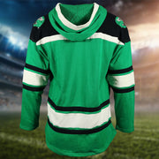 back side of the Philadelphia Eagles Vintage Hockey 47 Lacer Hoodie |  Black, Kelly Green, White