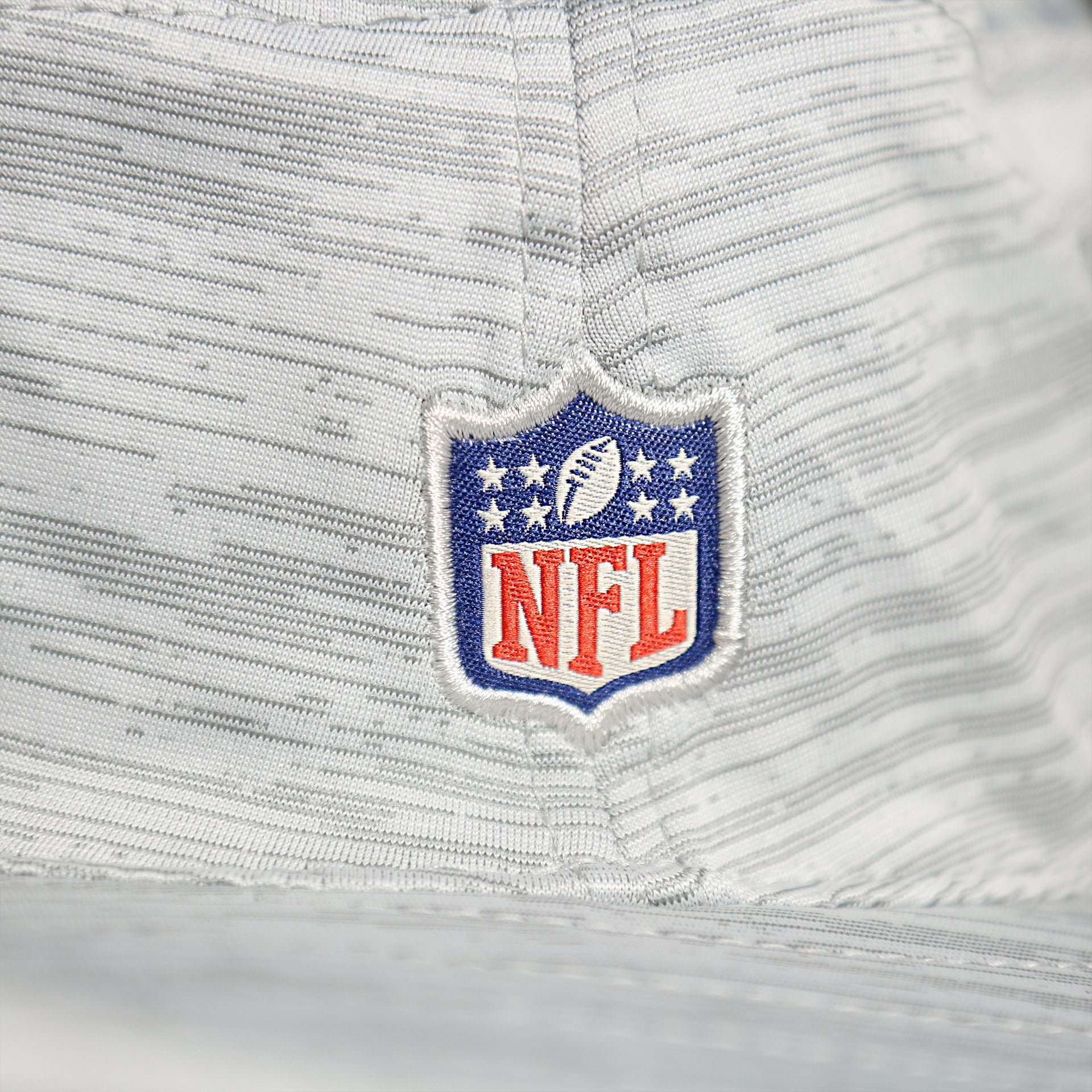 The NFL Logo on the Philadelphia Eagles Summer Training Camp Wide Brim Panama Bucket Hat | Distinct Gray Bucket Hat