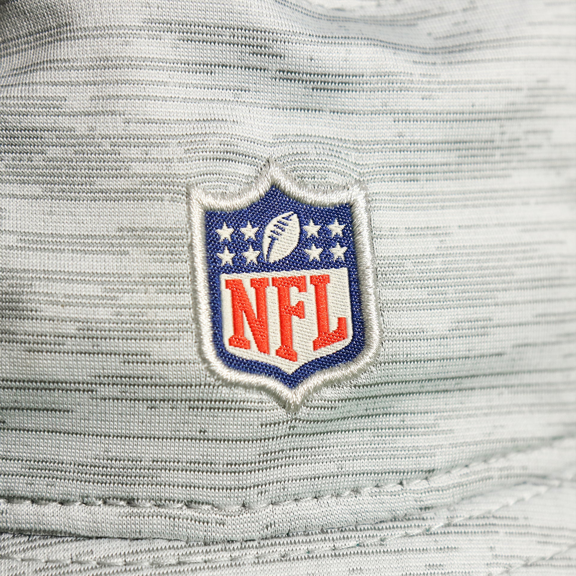 The NFL Logo on the Philadelphia Eagles Summer Training Camp Short Brim Bucket Hat | Distinct Gray Bucket Hat