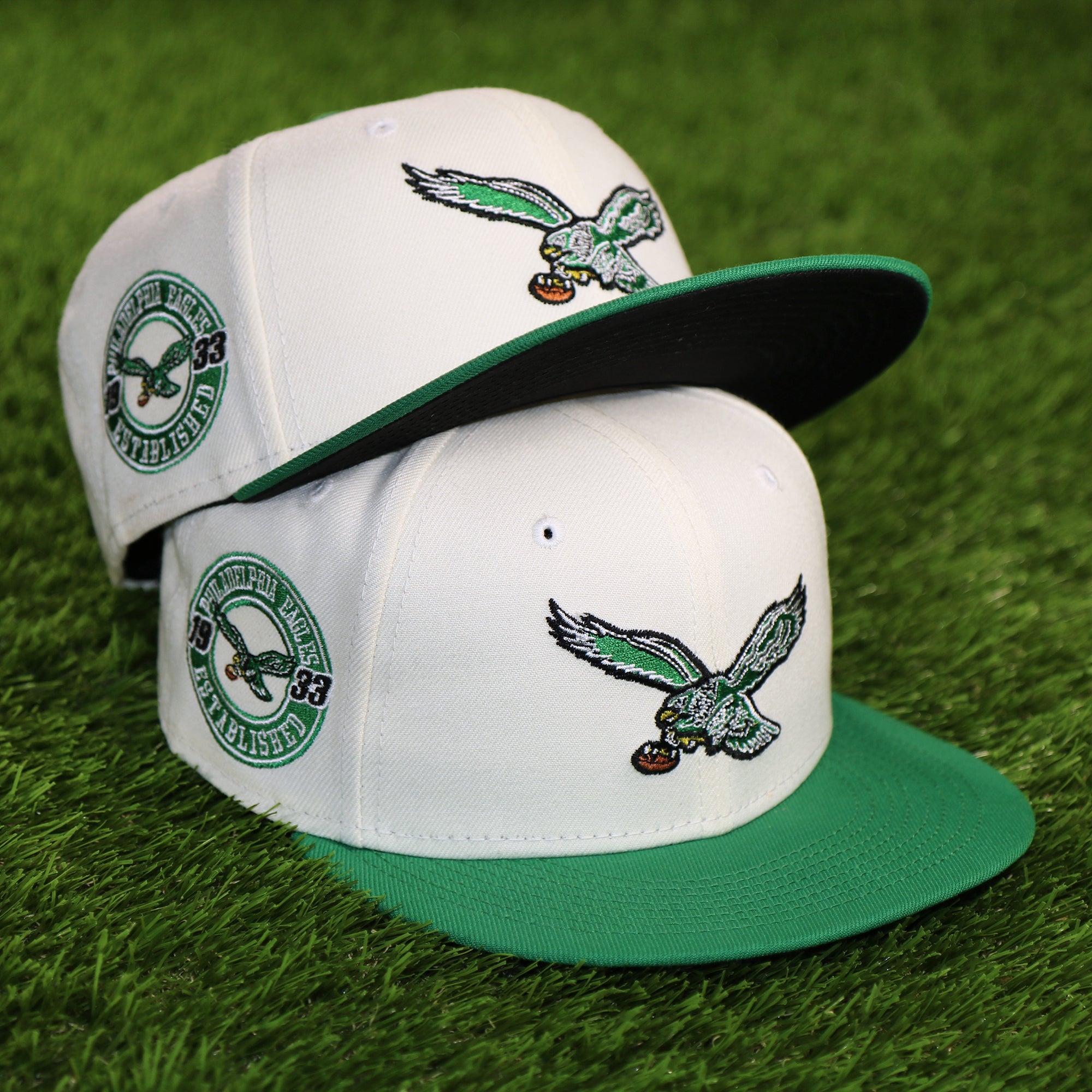 New Era Philadelphia Eagles Cream/Black Chrome Collection 9FIFTY