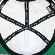 The Inside of the Throwback Philadelphia Eagles Corduroy Snapback Hat | White Corduroy Snap Cap