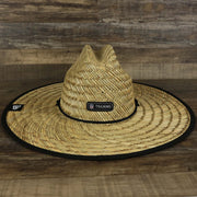 The backside of the Philadelphia Eagles On Field 2022 Summer Training Straw Hat | New Era OSFM