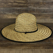 The wearer's right on the Philadelphia Eagles On Field 2022 Summer Training Straw Hat | New Era OSFM